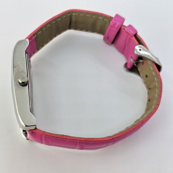 Minnie Mouse Women's Watch 26MM White Dial Pink Leather Band Straps New Battery - Picture 12 of 16